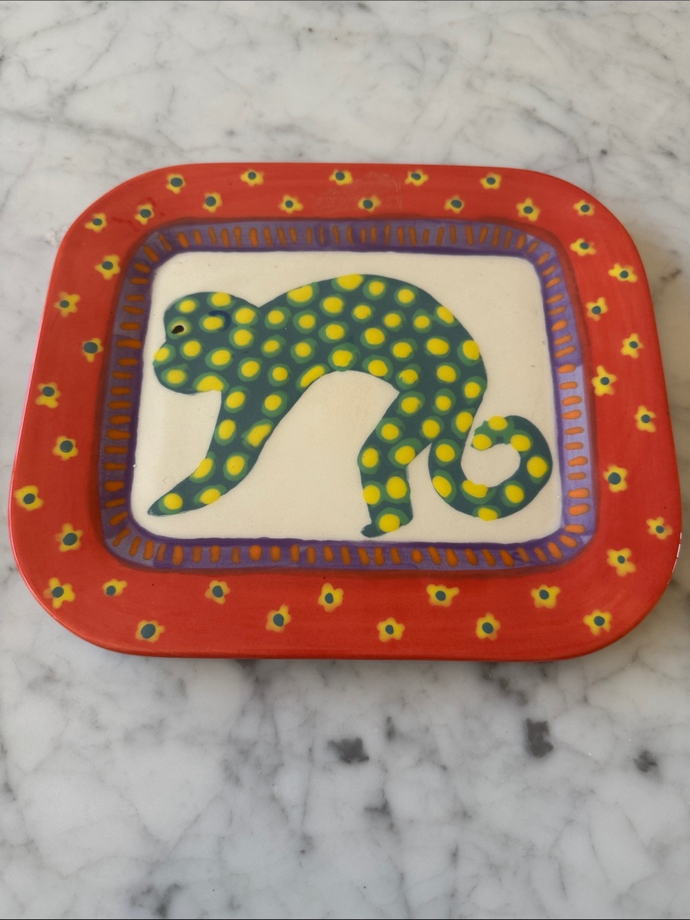 Berryware monkey plate. Collectible 8x9”